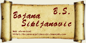 Bojana Sipljanović vizit kartica